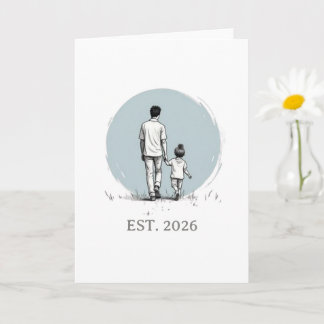 Personalized EST Year Father & Daughter Minimalist Card