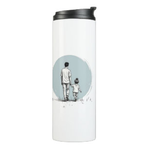 Personalized EST Year Father & Daughter Minimalist Thermal Tumbler