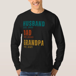 Personalized Est. Years Husband Dad Grandpa Retro T-Shirt