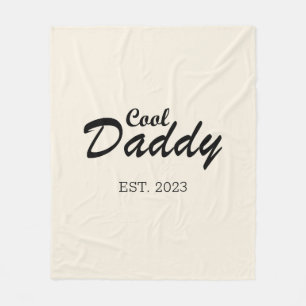 Personalized established Daddy gift Fleece Blanket