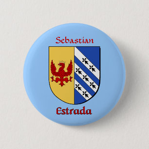 Personalized Estrada Historical Shield 2 Inch Round Button