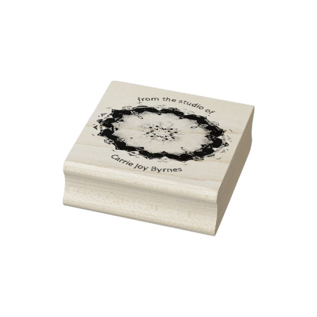 Personalized Etched Distressed Mandala Rubber Stamp (Stamp)