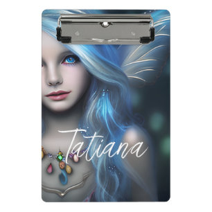 Personalized Ethereal Mystical Blue Fairy Mini Clipboard