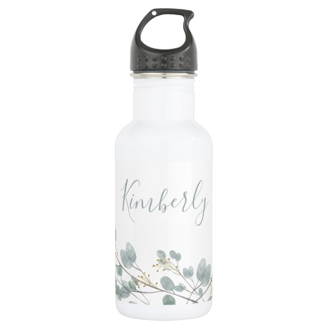 Personalized Eucalyptus 532 Ml Water Bottle (Front)