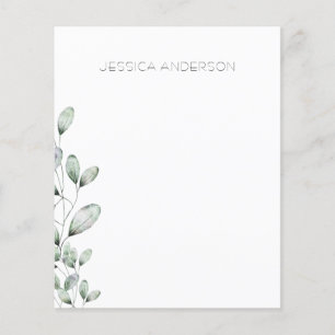 Personalized Eucalyptus Custom Name Stationery