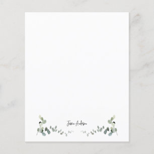 Personalized Eucalyptus Greenery Custom Stationery