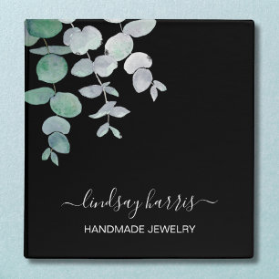 Personalized Eucalyptus Jeweller Black Binder