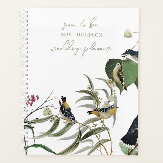 Personalized Eucalyptus Wedding Organizer Planner (Front)