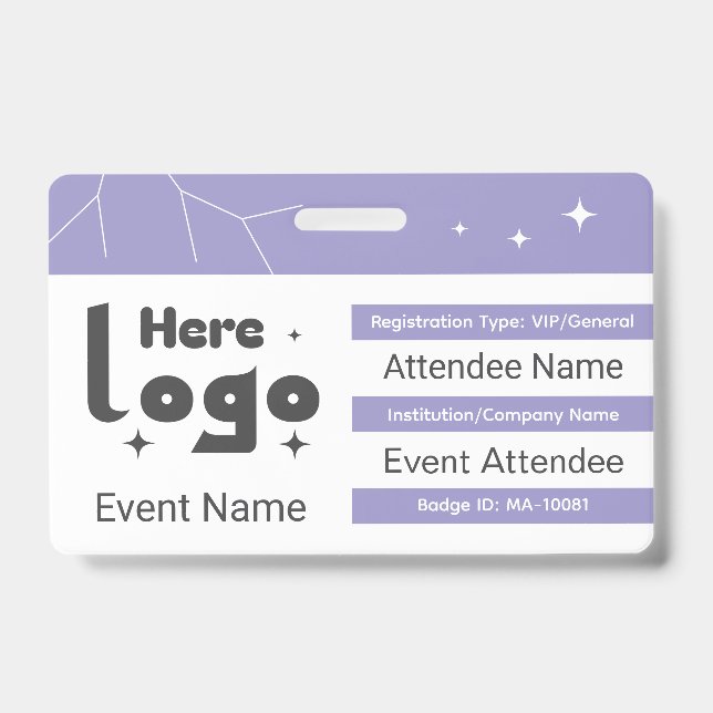 Personalized Event Badge ID (Front)