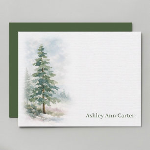 Personalized Evergreen Pine Tree Card