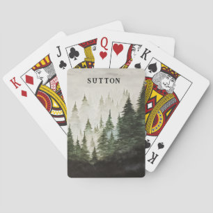 Personalized Evergreen Playing Cards