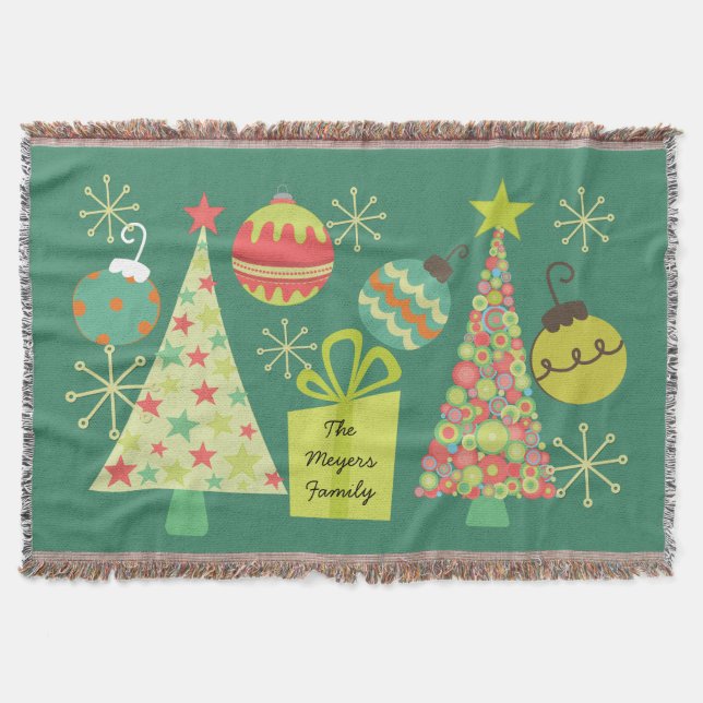 Personalized Everything Christmas Holiday Throw Blanket (Front)