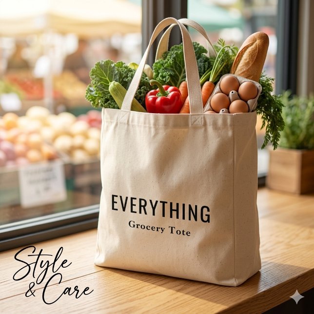 Personalized Everything Reusable Grocery Tote Bag (Personalized Everything Reusable Grocery Tote Bag)