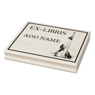 Personalized Ex-Libris Maple Wood Stamp