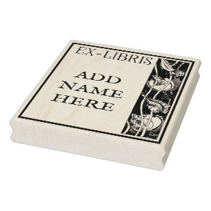 Personalized Ex-Libris Maple Wood Stamp