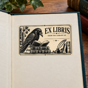 Personalized Ex Libris Vintage Bookplate Sticker