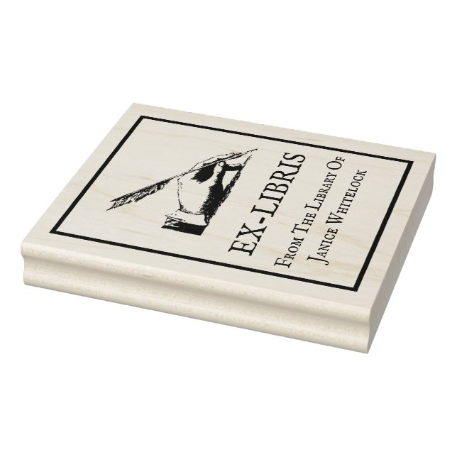 Personalized Ex-Libris Wooden Stamp (Stamp)