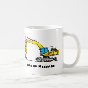 Personalized Excavator Mug, Excavator Operator Gif Coffee Mug