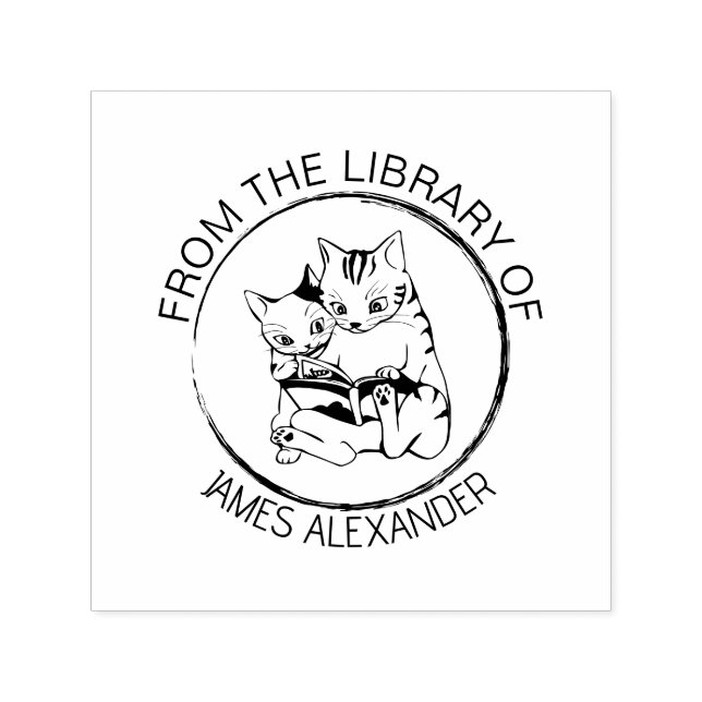 Personalized Exlibris Monogram Library Custom book Self-inking Stamp (Design)