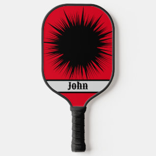 Personalized Explosion Red & Black Pickleball Paddle
