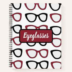 Personalized Eyeglasses Spectacles Optician  Notebook