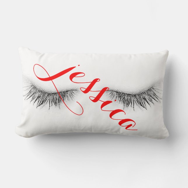 Personalized Eyelashes Design Lumbar Pillow (Front)