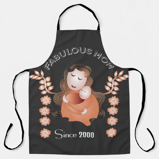 Personalized Fabulous Mom Apron (Front)