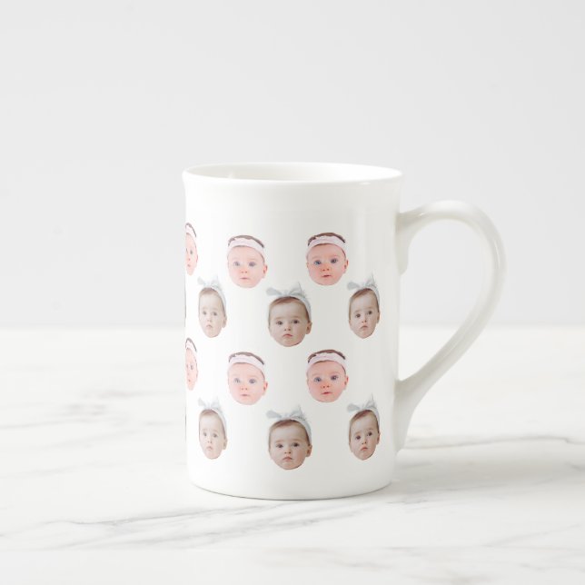 Personalized Face 2 Photo, Custom Mug Face Dad Mom (Right)