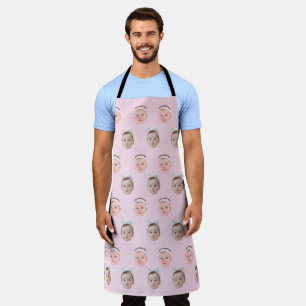 Personalized Face 2 Photos, Custom Face, Dad Mom  Apron
