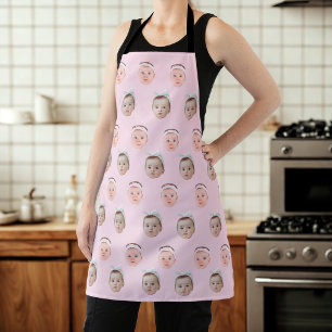 Personalized Face 2 Photos, Custom Face, Dad Mom Apron