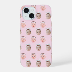 Personalized Face 2 Photos, Custom Face, Dad Mom  iPhone 15 Case
