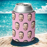 Personalized Face Birthday Favours Bachelor Party Can Cooler<br><div class="desc">Personalized Face Photo Birthday Favours Bachelor Party Pink Can Cooler</div>