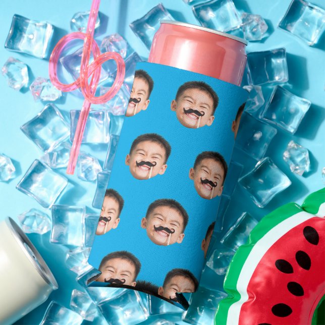 Personalized Face Birthday Favours Bachelor Party Seltzer Can Cooler (In Situ Summer)