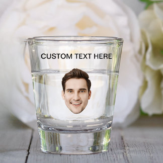 Personalized Face Birthday Party Favour Custom Tex Shot Glass