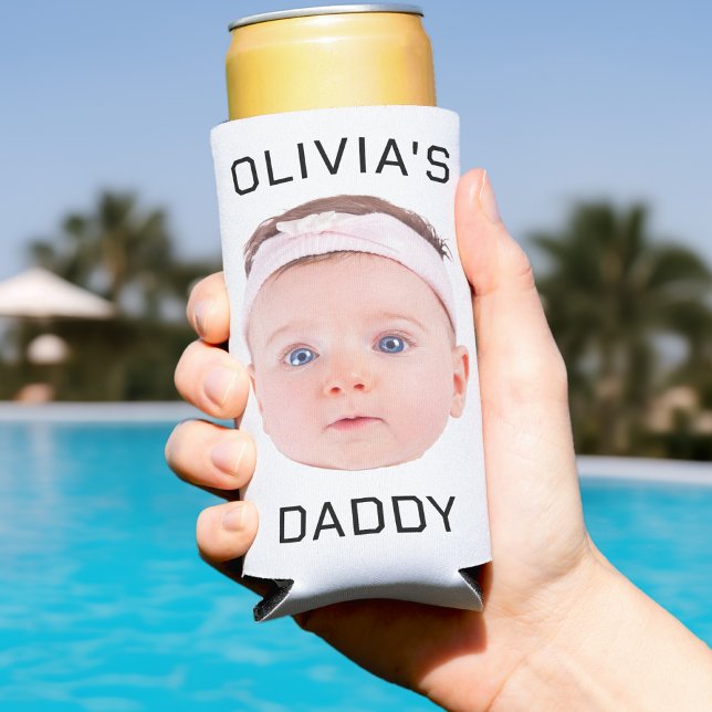 Personalized Face , Custom Baby Photo, Dad Gift Seltzer Can Cooler (Creator Uploaded)