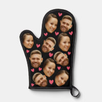 Personalized Face Custom Photo Heart Couple Black