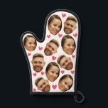 Personalized Face Custom Photo With Heart Couple Oven Mitt<br><div class="desc">Funny Custom Oven Mitt & Pot Holder Set with Your Face,  and your lover Baking Gifts for Women or Men for Kitchen Cooking,  BBQ,  Grillin faces Photo pattern,  great gifts Whether it's a housewarming,  a friend's birthday,  wedding or any occasion.</div>