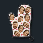 Personalized Face Custom Photo With Heart Couple Oven Mitt<br><div class="desc">Funny Custom Oven Mitt & Pot Holder Set with Your Face,  and your lover Baking Gifts for Women or Men for Kitchen Cooking,  BBQ,  Grillin faces Photo pattern,  great gifts Whether it's a housewarming,  a friend's birthday,  wedding or any occasion.</div>
