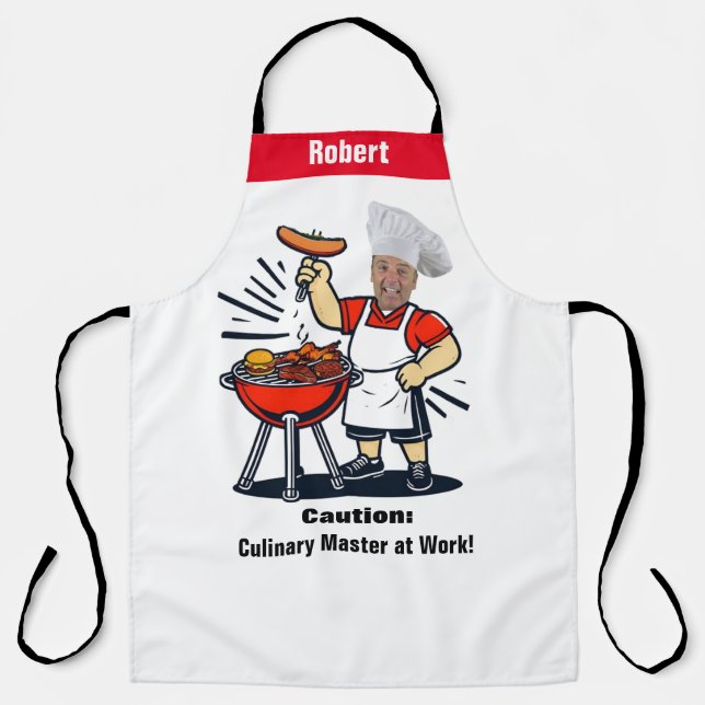 Personalized Face Photo Apron - Custom Gift! (Front)
