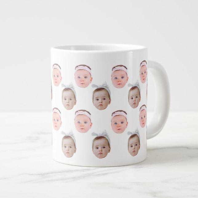 Personalized Face Photo, Custom Mug Face, Dad Mom  (Front Right)