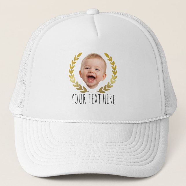 Personalized Face Photo Funny  Trucker Hat (Front)