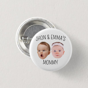 Personalized Face Photo Kids, Mother's Day Gift 1 Inch Round Button
