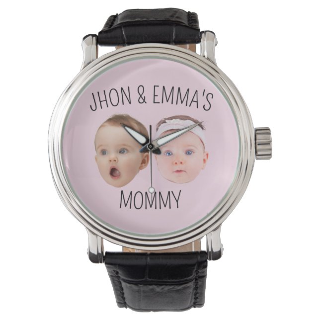 Personalized Face Photo Kids, Mother's Day Gift Watch (Front)