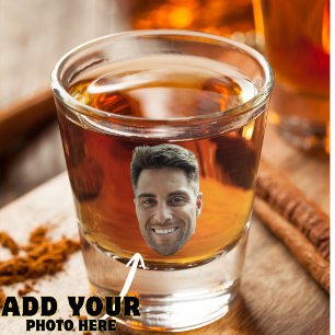Personalized Face Picture Fun Birthday Party Photo Shot Glass