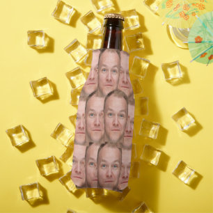 Personalized Face Picture Funny Unique Photo  Bottle Cooler
