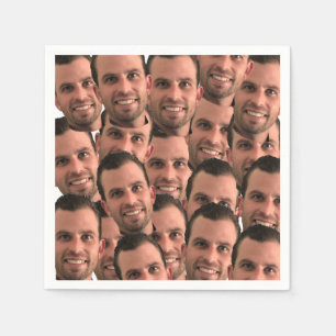 Personalized Face Picture Unique Photo Birthday Napkin