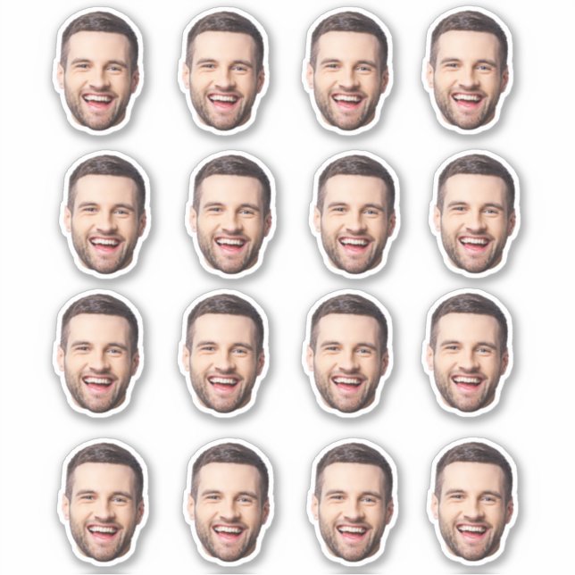 Personalized Face Stickers Custom Photo Face (Front)