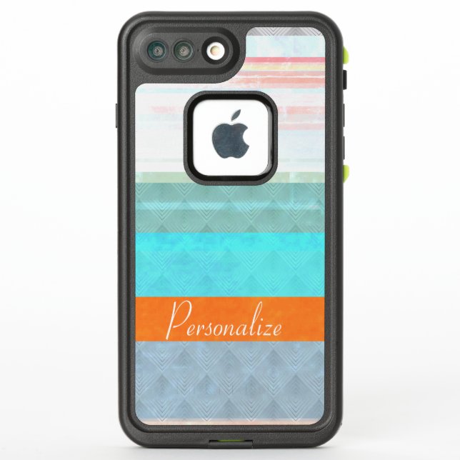 Personalized Faded & Weathered Stripes LifeProof iPhone Case (Back)