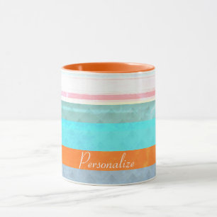 Personalized Faded & Weathered Stripes Mug