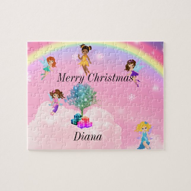  Personalized Fairies Christmas Jigsaw Puzzle (Horizontal)